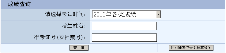 重慶2013年經濟師考試成績查詢入口