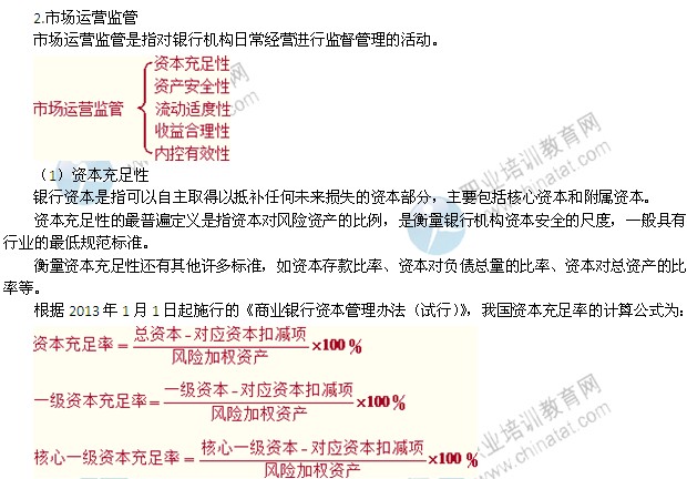 2014年中級金融專業(yè)精講:銀行業(yè)監(jiān)管的主要內(nèi)容與方法