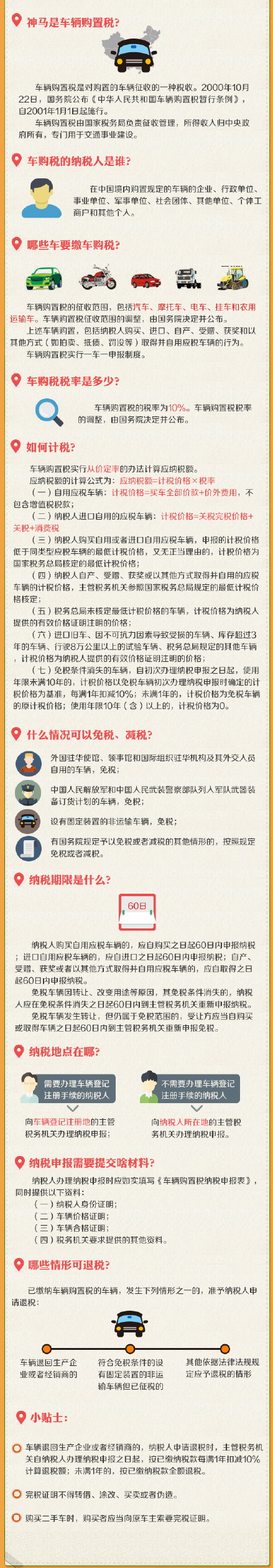關于車輛購置稅  你應該知道的幾個細節