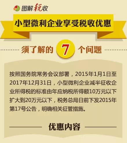 小型微利企業享受稅收優惠須了解的7個問題