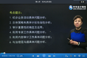 楊聞萍老師2015年注會審計基礎班