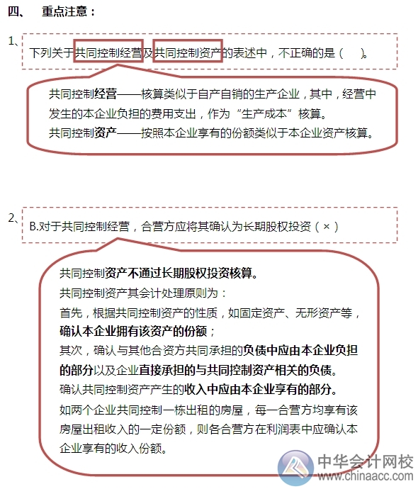 2015注會“借題發揮”會計篇：長期股權投資（合營安排）