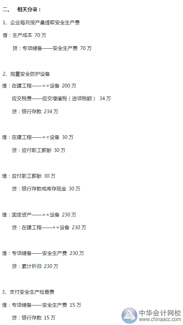 2015注會“借題發揮”會計篇：固定資產（專項儲備）