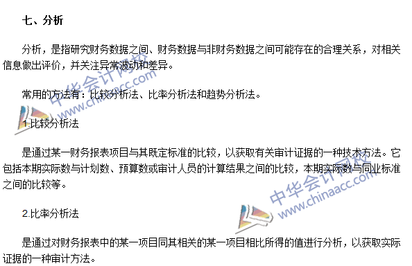 《審計(jì)理論與實(shí)務(wù)》高頻考點(diǎn):審計(jì)取證的具體方法