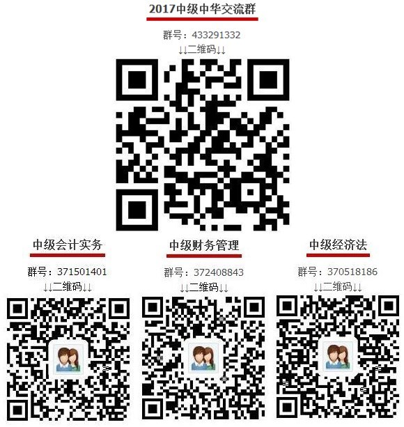 2017年中級會計職稱學院信息交流群