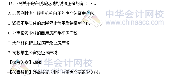 2016年稅務(wù)師《稅法二》多選題及參考答案(考生回憶版)