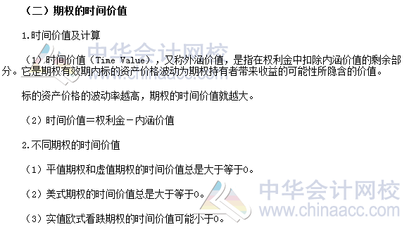 期權的時間價值