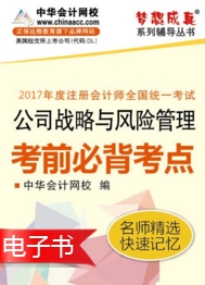 2017年注會《戰略》考前必背考點電子書