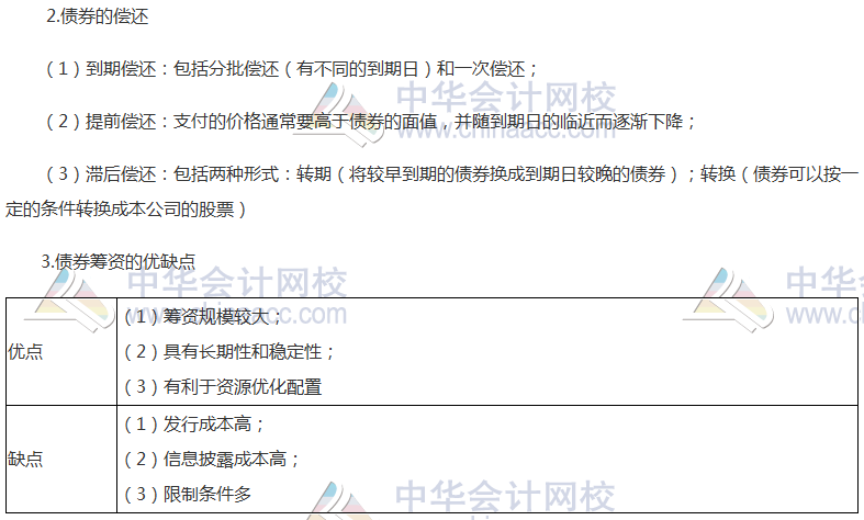 注會《財管》高頻考點:長期債務籌資