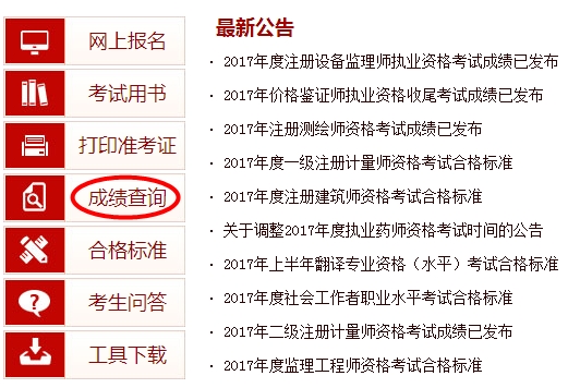經濟師考試成績查詢網站