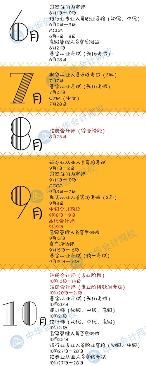 定了！會(huì)計(jì)類2018全年考試日歷出爐 注意收藏