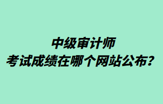 中級審計師考試成績在哪個網站公布? 中級審計師考試成績在哪個網站公布?