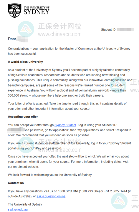 兔兔子出爐的悉尼大學的offer 兔兔子出爐的悉尼大學的offer