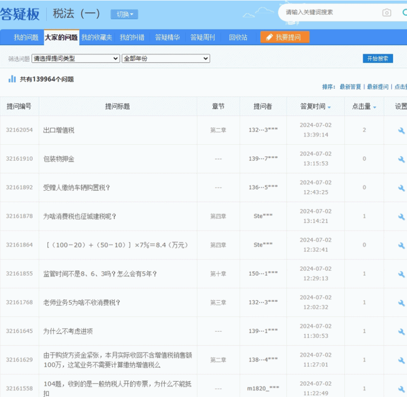稅務師課程答疑板 稅務師課程答疑板