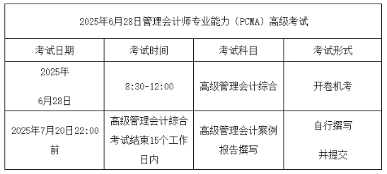 25年6月管會高級考試時間