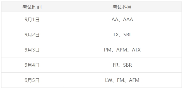 9月季考時間 9月季考時間