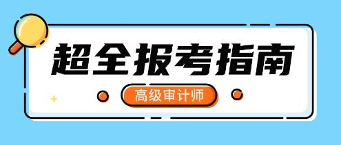 高級(jí)審計(jì)師超全報(bào)考指南