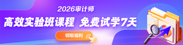 2026審計師7天體驗課